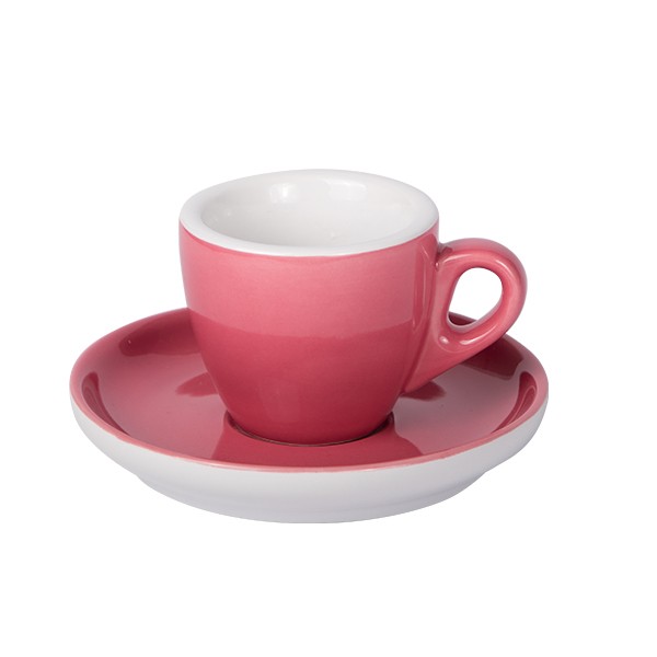 Oven Red Espresso cup with saucer 55ml 6/box