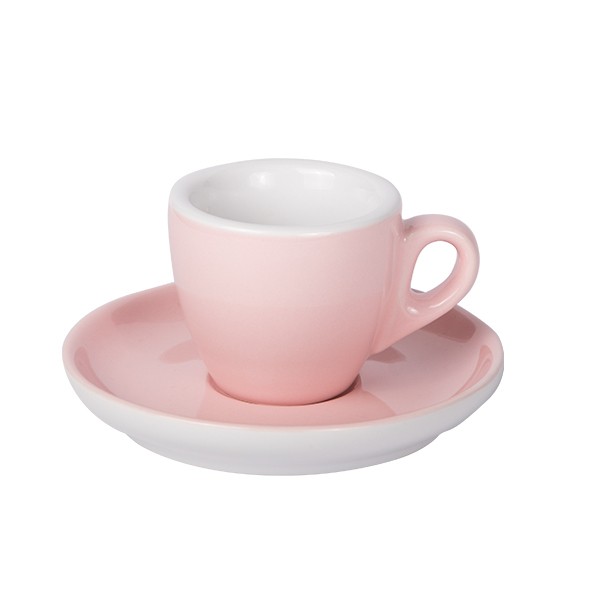 Light pink Espresso cup with saucer 55ml 6/box
