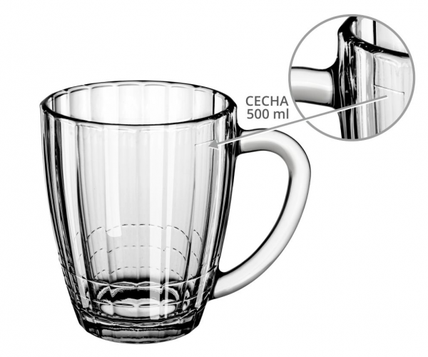 Thee glas 600 ml Economy Line 500ml 6/box