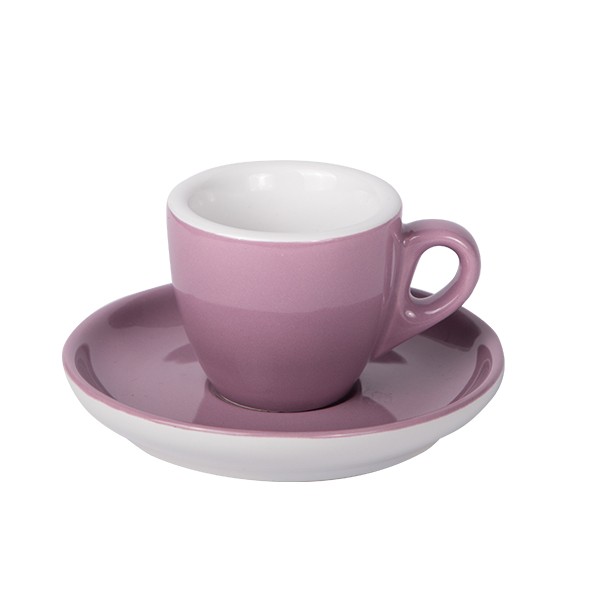 Purple Espresso cup with saucer 55ml 6/box